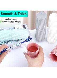 UCEC Travel Toothbrush Case, Toothbrush Holder Travel, Toothbrush Case For Traveling, Camping, Home, School, Business, Bathroom, 2 Pack (Green, Pink)  - Image 2
