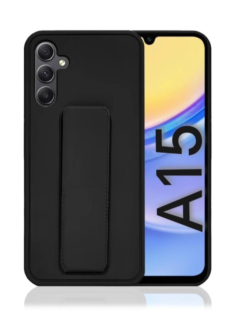 ARMOR - Case Cover For Samsung Galaxy A15 With Magnetic Hand Grip 3 in 1 Black - Image 1
