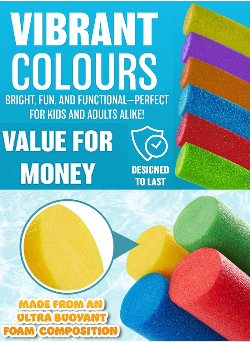 QUTOOB Best Swimming Floats for Kids - Swimming Floating Foam Stick, 150cm, Bendable and Flexibile- Pack of 4 Swimming Noodles of Multicolor  - Image 5
