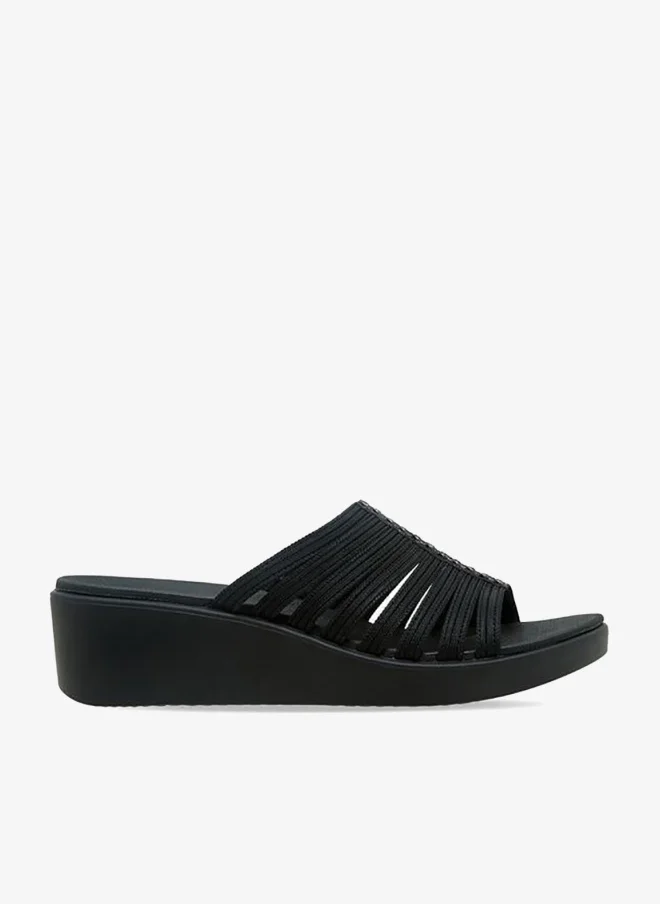 Le Confort Women Textured Flyknit Wedge Heel Sandals