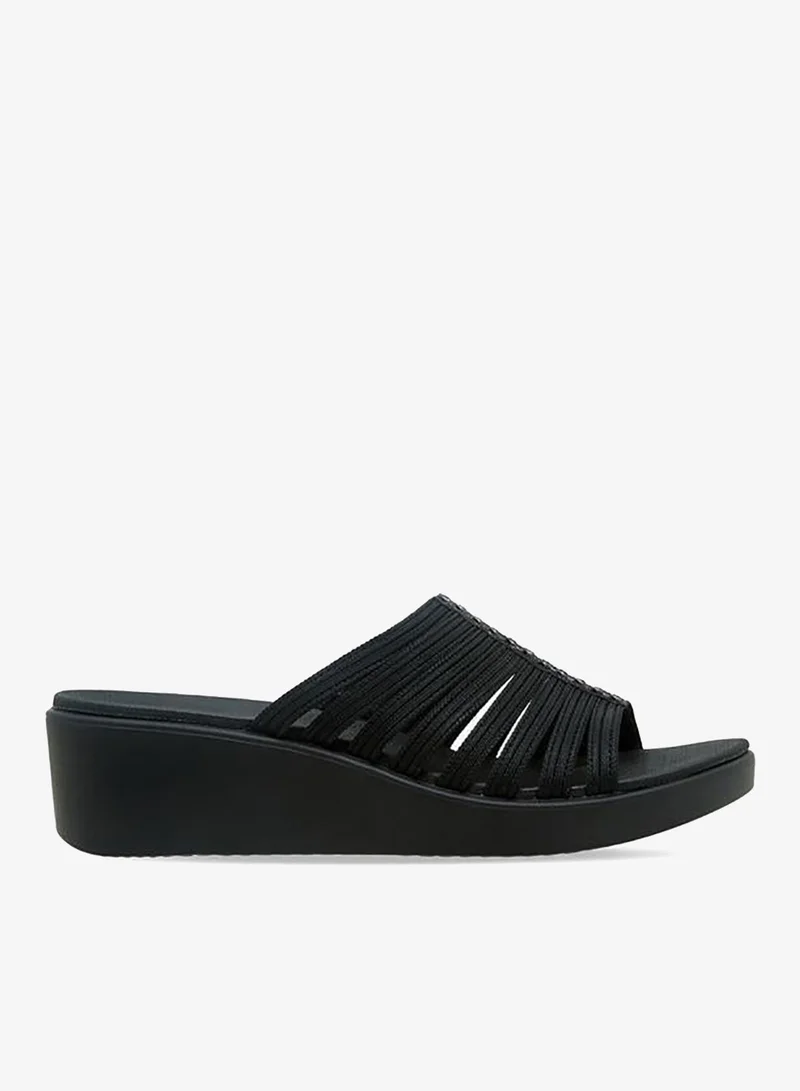 Le Confort Women Textured Flyknit Wedge Heel Sandals