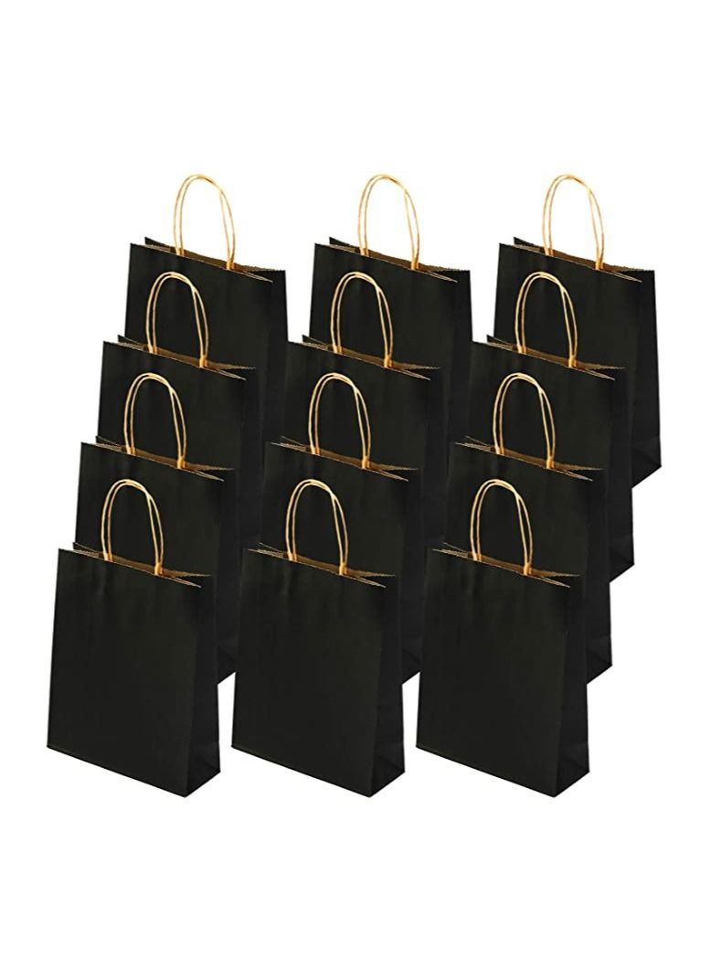 SHOWAY 24 Pieces Craft Paper Bag/Black  - Image 1