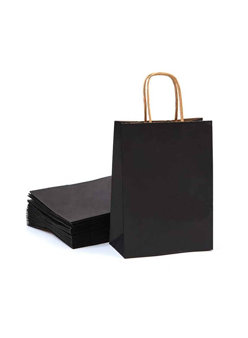 SHOWAY 24 Pieces Craft Paper Bag/Black  - Image 3