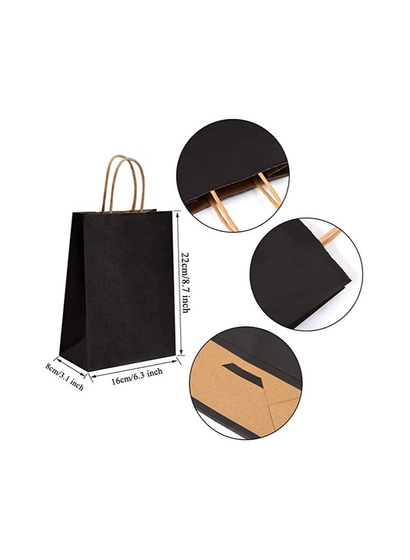 SHOWAY 24 Pieces Craft Paper Bag/Black  - Image 5