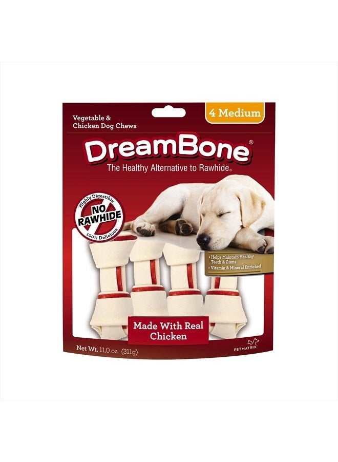 DreamBone Medium and Large Chews, Treat Your Dog to a Chew Made With Real Meat and Vegetables 4 Count (Pack of 1) - Image 1