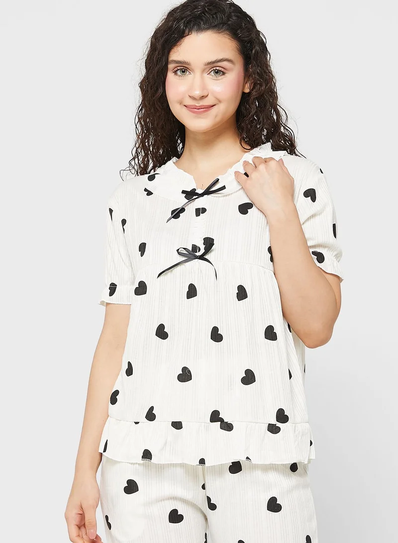 Ginger All Over Print Pyjama Set