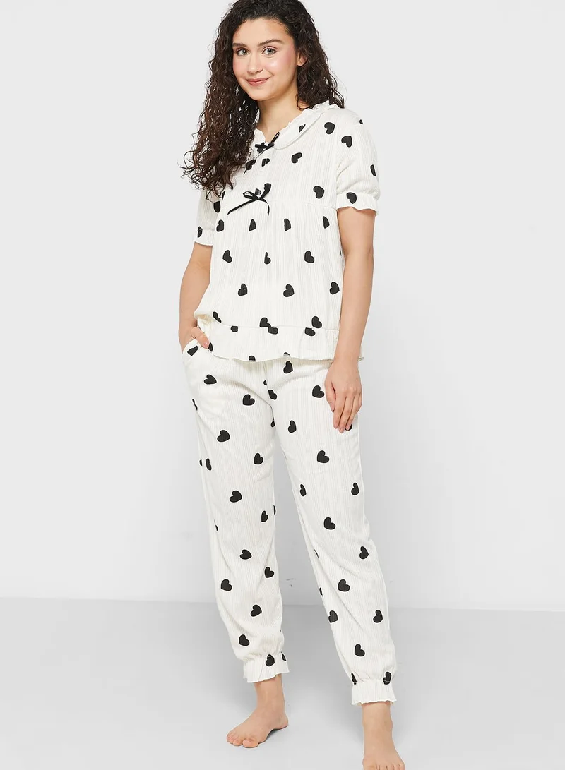 Ginger All Over Print Pyjama Set