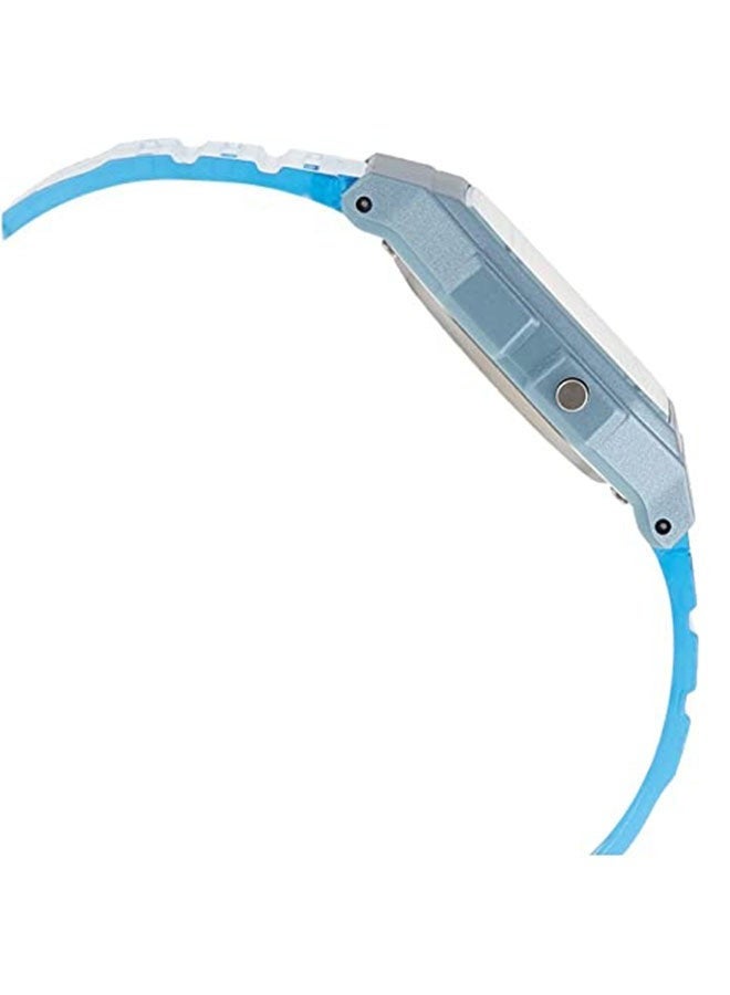 كاسيو ساعة يد رقمية للسيدات من كاسيو F-91WS-2DF، راتنج، 33 مم، أزرق - Image 4