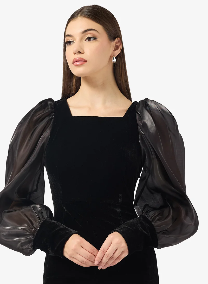 Ella  Puff Sleeve Shift Dress for Women | Best Price UAE