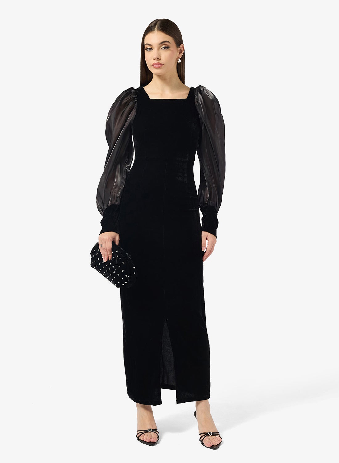 Puff Sleeve Shift Dress