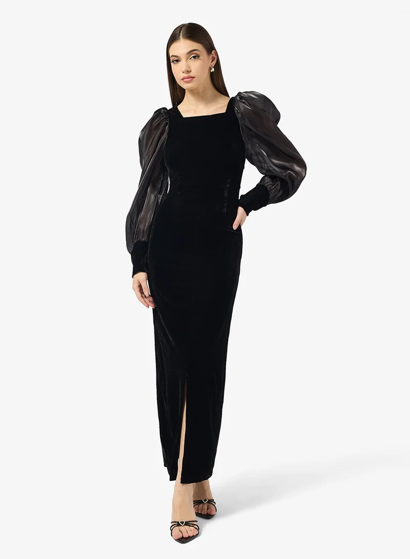 Ella  Puff Sleeve Shift Dress for Women | Best Price UAE