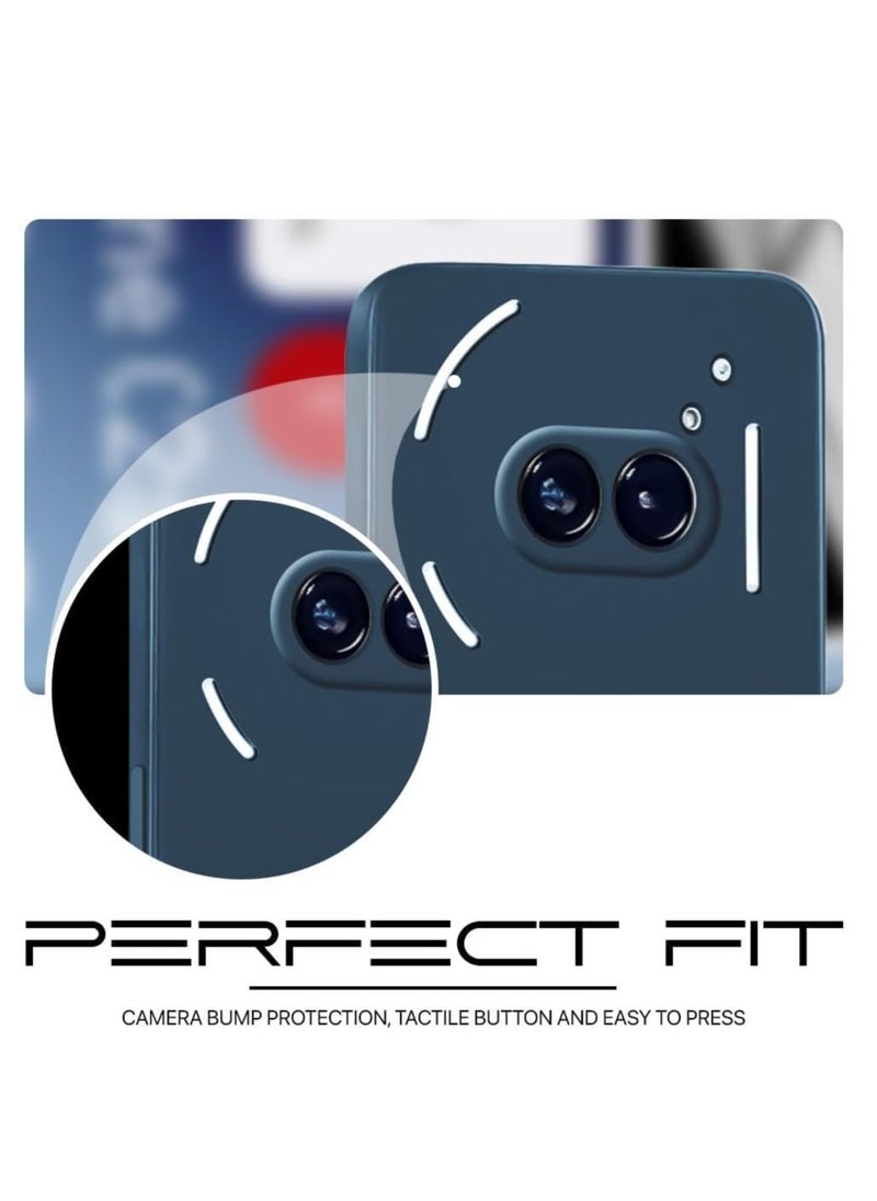 Houmt Nothing Phone 2A 5G Case Cover Inner Velvet Fabric Lining Matte Case Soft Silicone Flexible Camera Lens Protection Case for Nothing Phone 2A 5G 6.7-inch  - Image 3