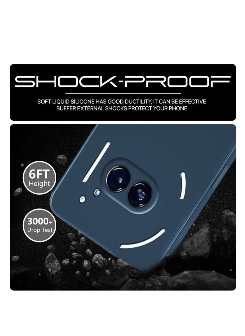Houmt Nothing Phone 2A 5G Case Cover Inner Velvet Fabric Lining Matte Case Soft Silicone Flexible Camera Lens Protection Case for Nothing Phone 2A 5G 6.7-inch  - Image 4