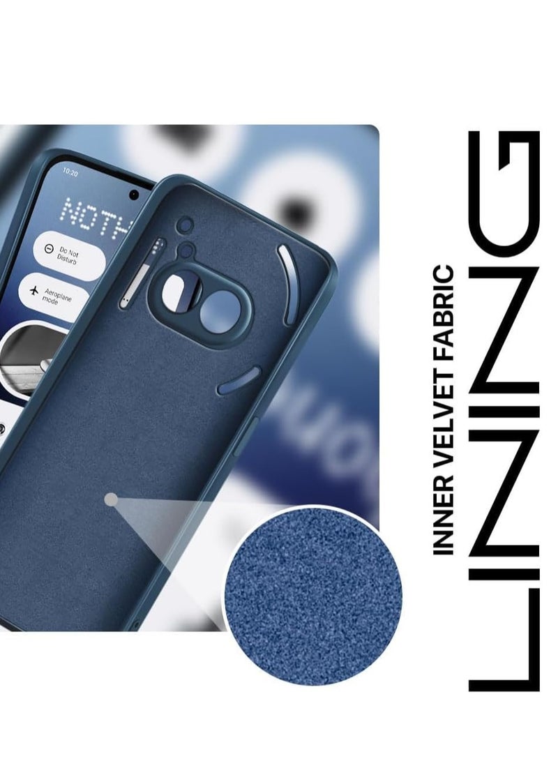 Nothing Phone 2A 5G Case Cover Inner Velvet Fabric Lining Matte Case Soft Silicone Flexible Camera Lens Protection Case for Nothing Phone 2A 5G 6.7-inch