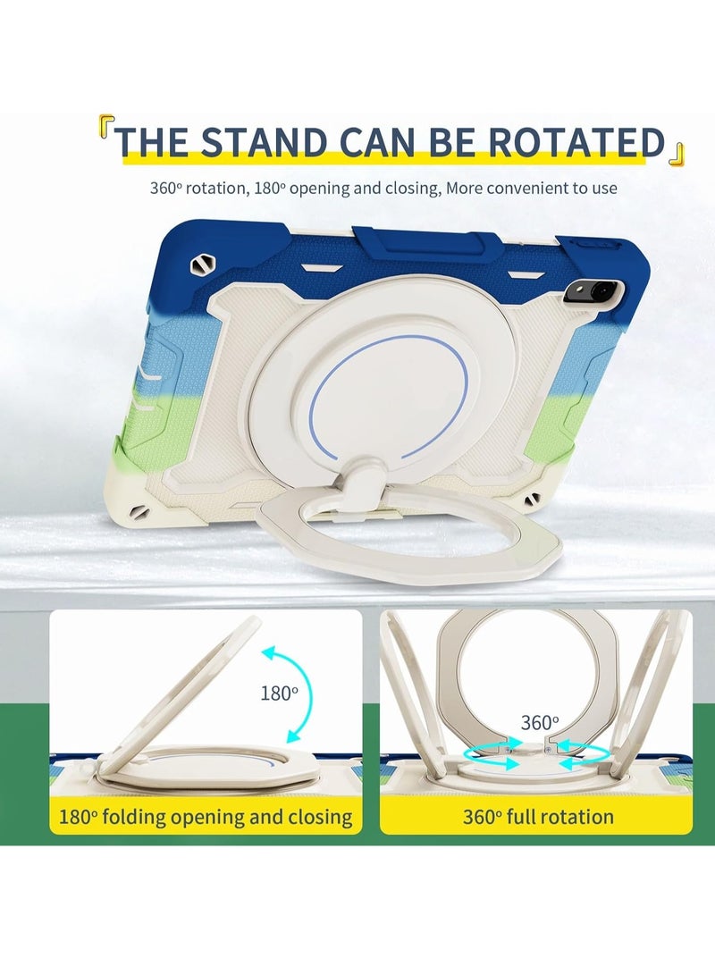 Tablet computer bag, children's protective cover for Xiaomi pad 6/6 Pro 11 inches (front pen slot) inch, 360° rotating handle bracket protective cover 3 in 1 anti-fall shell, anti-fall, shoulder str - Image 5