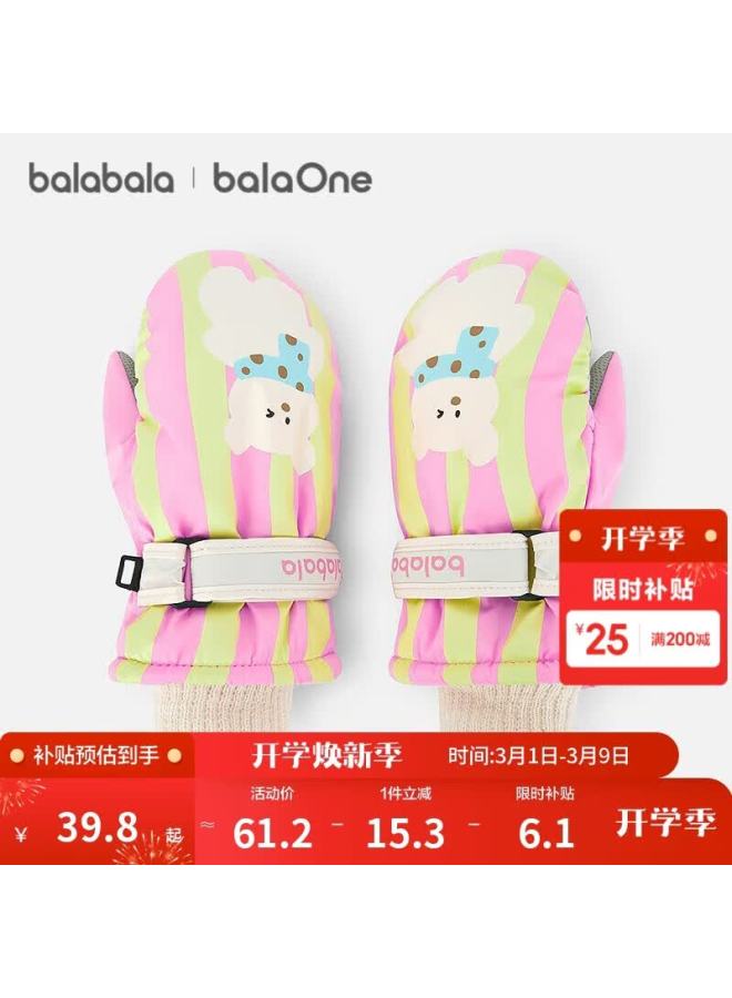 Balabala Balaone Kids Gloves Boys Girls Ski Gloves Comfortable Warm Cute 208425162204 - Image 1