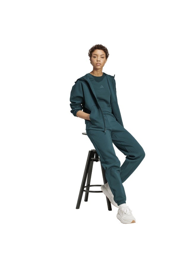 Adidas W Fi Sl Pt Green Training Pants For Women XS - Image 4