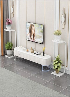 C&C Home رف أصيص زهور بتصميم عصري مكون من رفين لغرفة المعيشة  - Image 2