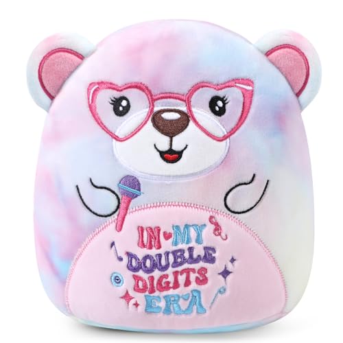 InIsaJace 10th Happy Birthday Stuffed Animal Gifts 8 Inches Double Digits Birthday Bear Plushies Gift in My Double Digits Era Plush Party Favors - Image 1