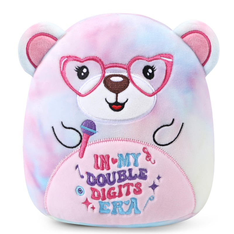 InIsaJace 10th Happy Birthday Stuffed Animal Gifts 8 Inches Double Digits Birthday Bear Plushies Gift in My Double Digits Era Plush Party Favors - Image 3