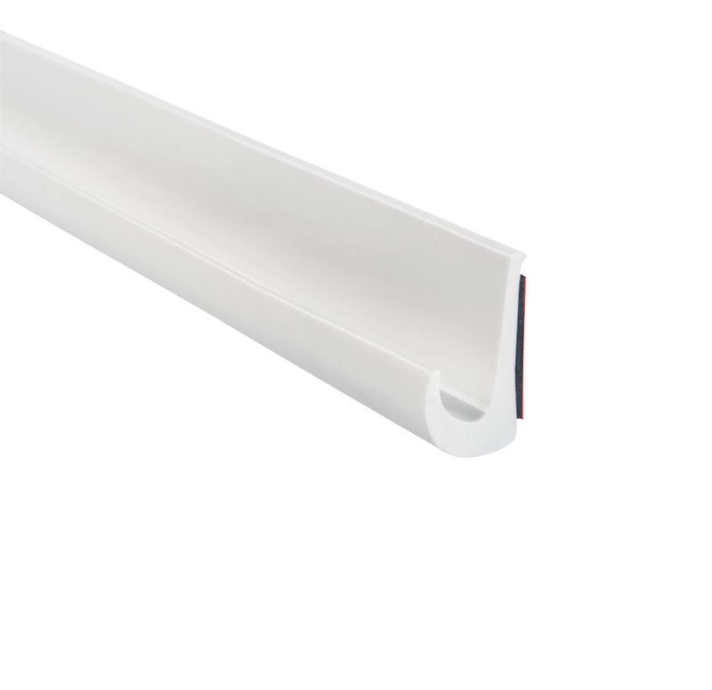 TrimLok Drip Rail White  12 Height 25 Length  PVC Plastic Rain Gutter for Cars Vans and RVs Easy to Install Flexible Drip Rail Molding to Control Water Runoff Durable 3M Tape Included