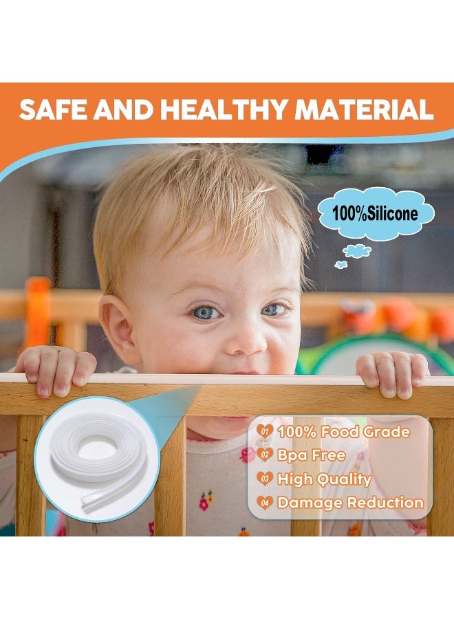 Loiion Baby Proofing, Edge Protector 100% Silicone, Soft Corner Protectors for Kids, Pre-Tape Adhesive Edge Guard for Kids Safety, Child Drawer Furniture Cabinet Bumper (32.8ft 0.6x0.6in(Width)) - Image 2