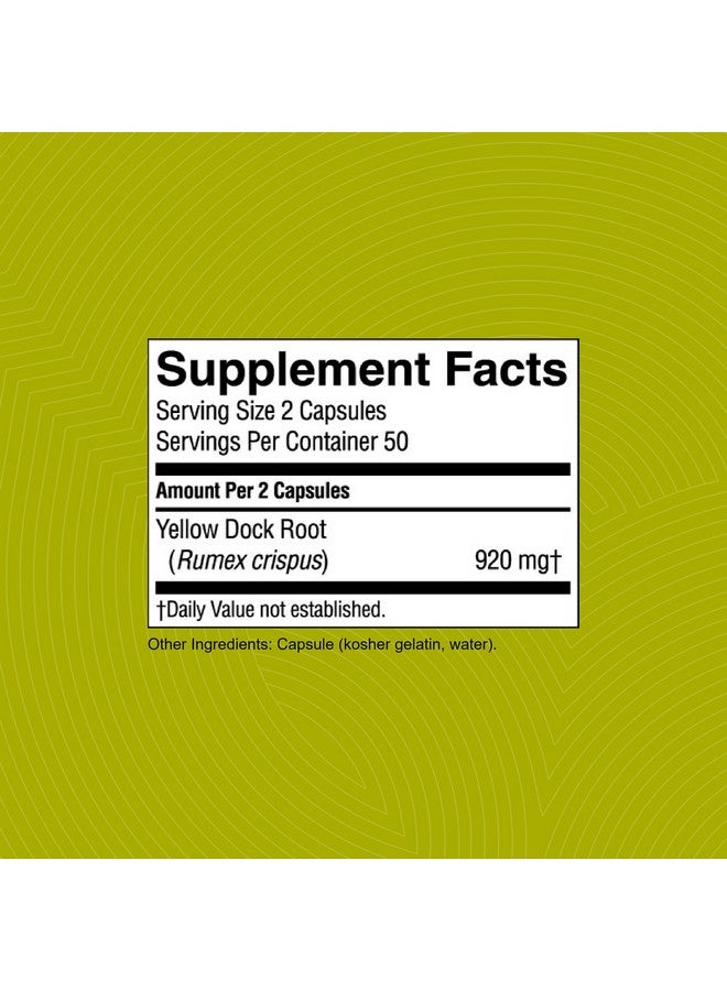 Nature's Sunshine Yellow Dock, 100 Capsules - Image 3