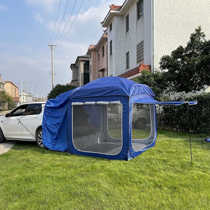 ARAST Up Car Rear Tent, SUV Tents for Camping Car Tents for Campers Multipurpose Truck Tent Camping Tent Connected to Vehicle Universal Fit (Blue 200X200X200CM) LEOWE - Image 5