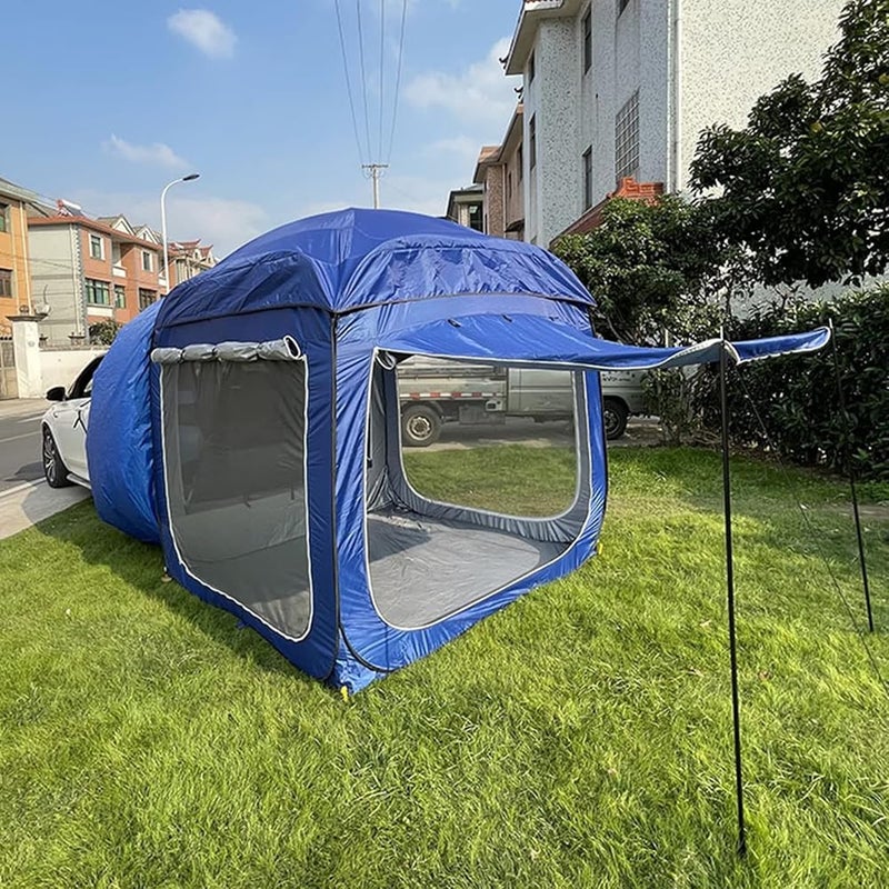 ARAST Up Car Rear Tent, SUV Tents for Camping Car Tents for Campers Multipurpose Truck Tent Camping Tent Connected to Vehicle Universal Fit (Blue 200X200X200CM) LEOWE - Image 3