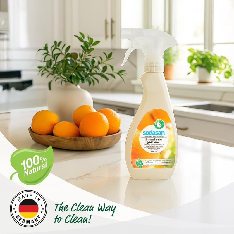 sodasan سبراي منظف المطبخ الطبيعي 100% من سوداسان - 500 جرام برائحة الحمضيات - Image 2