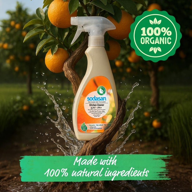 sodasan سبراي منظف المطبخ الطبيعي 100% من سوداسان - 500 جرام برائحة الحمضيات - Image 4