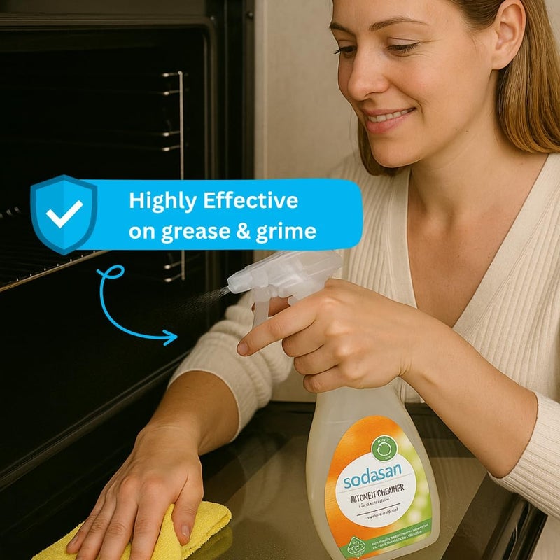 sodasan سبراي منظف المطبخ الطبيعي 100% من سوداسان - 500 جرام برائحة الحمضيات - Image 5