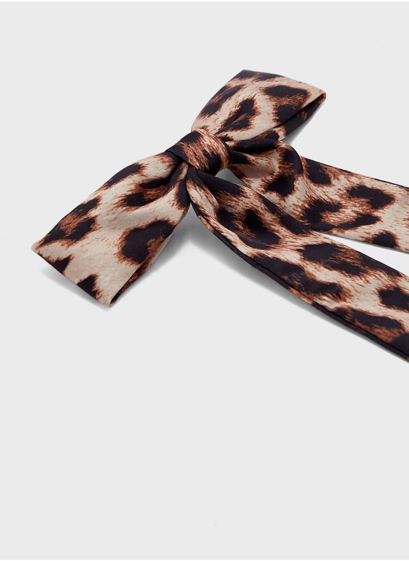 MANGO Leopard bow hair clip  - Image 3