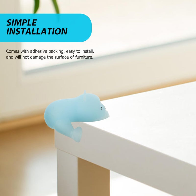 Thickened Blue Gel Silicone Corner Protectors 5pcs Furniture Safety Edge Guards for Home and Nursery - Image 5