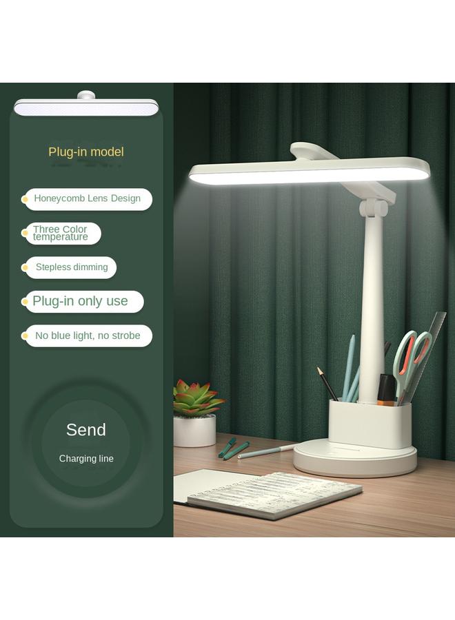 Bluejw LED Reading Lamp Student Study Special Desk Lamp Dormitory Refilling Dual-purpose Pen Holder Folding Desk Bedside Lamp - Image 1