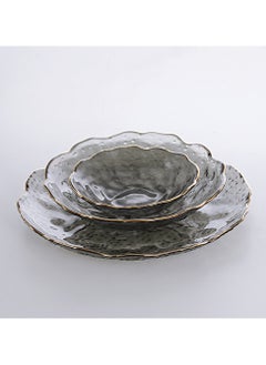 Shuer 3-Piece Glass Dinner Plates Set Clear Suit for Birthday, Party, Wedding  - Image 3