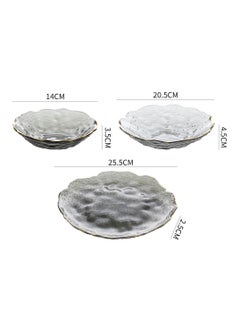 Shuer 3-Piece Glass Dinner Plates Set Clear Suit for Birthday, Party, Wedding  - Image 4
