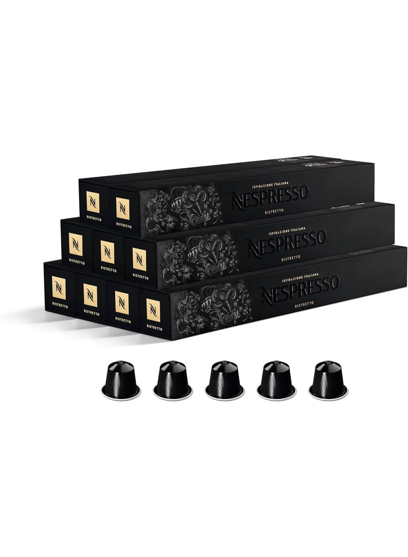 Nespresso Ristretto Original Line Coffee Capsules, Pack of 90 – Intense Short Espresso Pods, Compatible with Nespresso Original Machines, Recyclable Aluminum Capsules - Image 1
