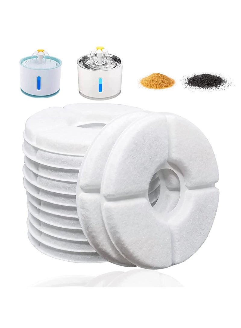 لغة مجموعة فلاتر بديلة لنافورة مياه الحيوانات الأليفة (12 قطعة) – تناسب موزع الماء الزهري سعة 3 لتر، متوافقة مع نافورة المياه التلقائية للقطط والكلاب - Image 1