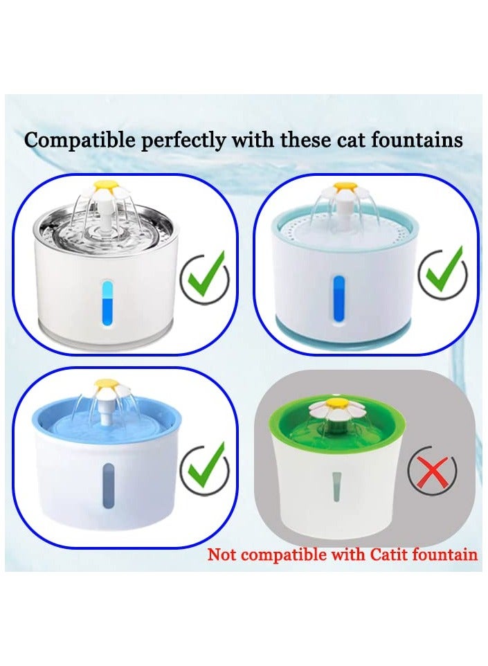 لغة مجموعة فلاتر بديلة لنافورة مياه الحيوانات الأليفة (12 قطعة) – تناسب موزع الماء الزهري سعة 3 لتر، متوافقة مع نافورة المياه التلقائية للقطط والكلاب - Image 2
