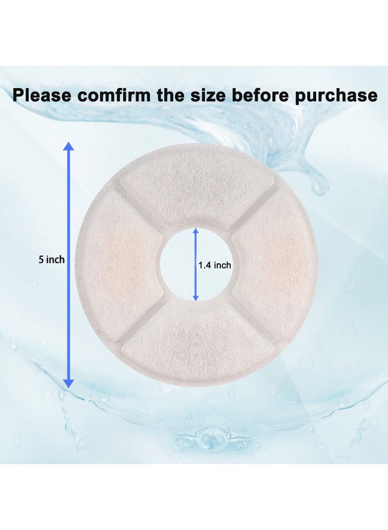 لغة مجموعة فلاتر بديلة لنافورة مياه الحيوانات الأليفة (12 قطعة) – تناسب موزع الماء الزهري سعة 3 لتر، متوافقة مع نافورة المياه التلقائية للقطط والكلاب - Image 5