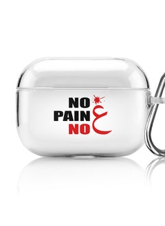 Stylizedd Classic Clear printed Case for Apple AirPods Pro 2nd Generation Thin Transparent Cover [Designed for Apple AirPods Pro 2nd Generation] - No Pain No Gain  - Image 1