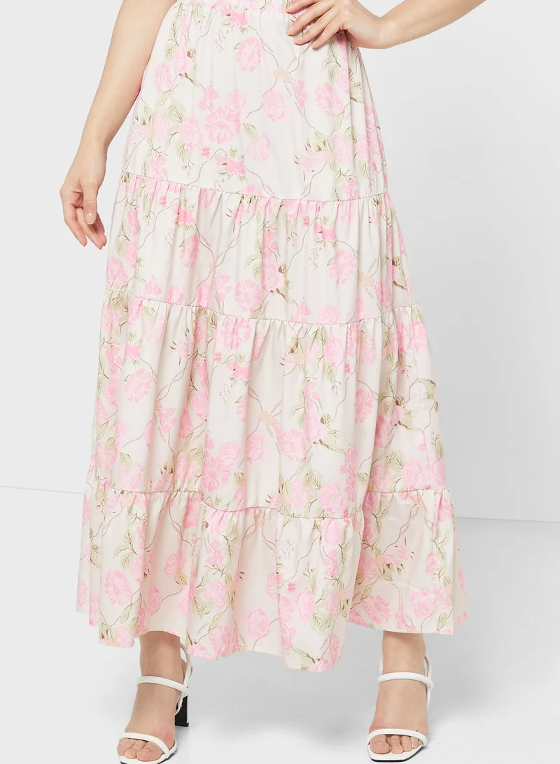 Ginger Printed Skirt And Top Set