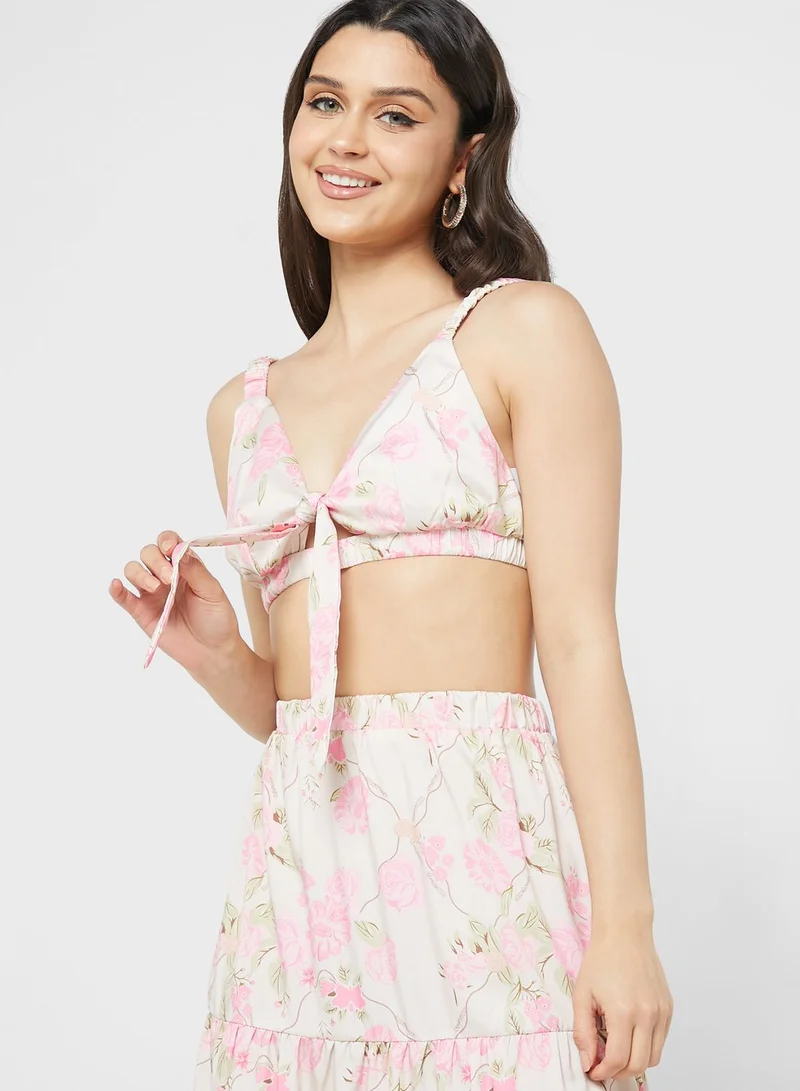 Ginger Printed Skirt And Top Set
