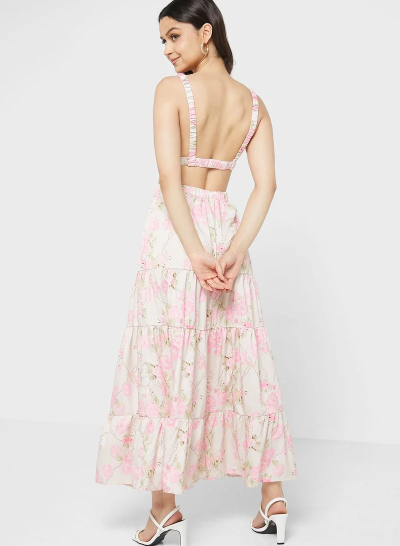 Ginger Printed Skirt And Top Set