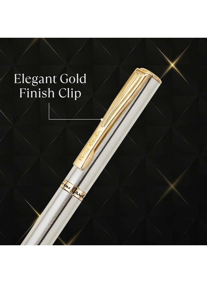 pierre cardin Golden Eye Chrome Nikel Premium Ball Pen With Twist Mechanism | Luxurious Gold Finish Clip | Ideal For Christmas, New Year & Corporate Gifting - Image 4