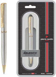 pierre cardin Golden Eye Chrome Nikel Premium Ball Pen With Twist Mechanism | Luxurious Gold Finish Clip | Ideal For Christmas, New Year & Corporate Gifting  - Image 1