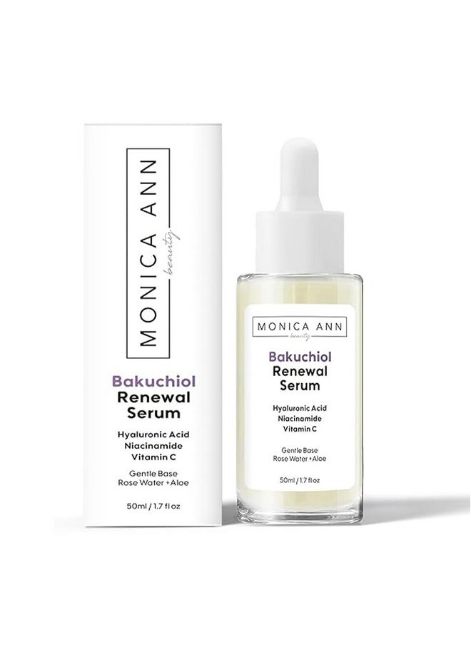 Monica Ann Beauty Bakuchiol Renewal Serum with Hyaluronic Acid, Niacinamide, and Vitamin C, 50ml  - Image 1