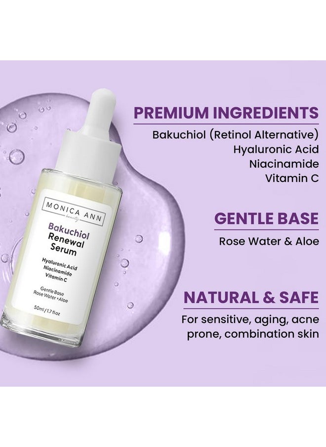 Monica Ann Beauty Bakuchiol Renewal Serum with Hyaluronic Acid, Niacinamide, and Vitamin C, 50ml  - Image 5