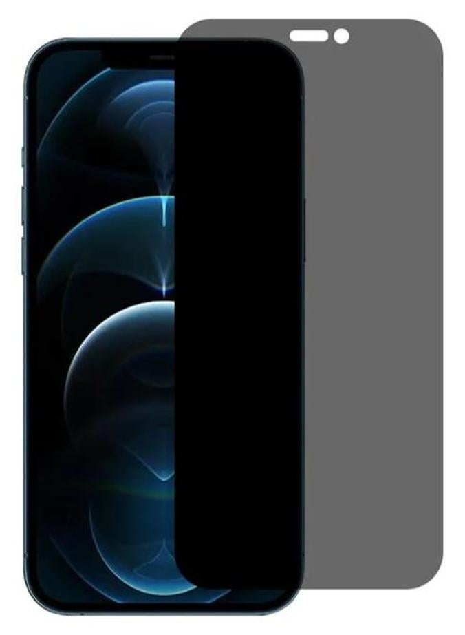واقي شاشة زجاجي للخصوصية لهاتف iPhone 12 PRO MAX أسود - Image 1